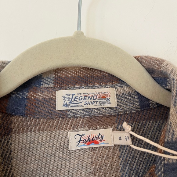 Faherty The Legend Sweater Shirt Rockland Plaid M - Picture 4 of 6